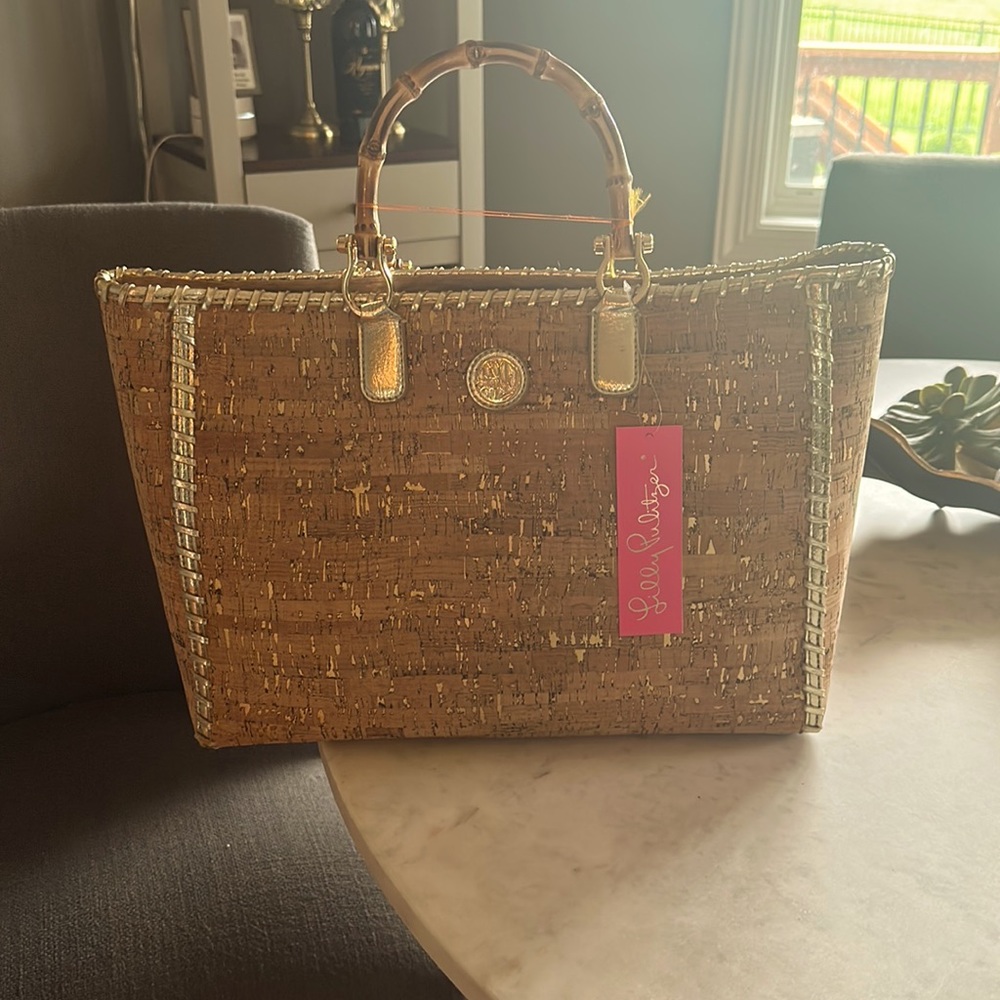 New Lily Pulitzer Greyson Cork Tote